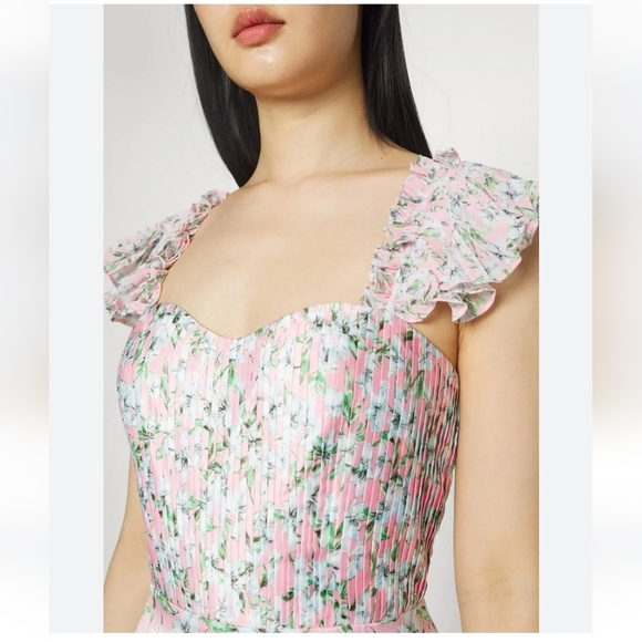 Nwt Amur Grady combo pleated dress size 4 - Picture 5 of 17